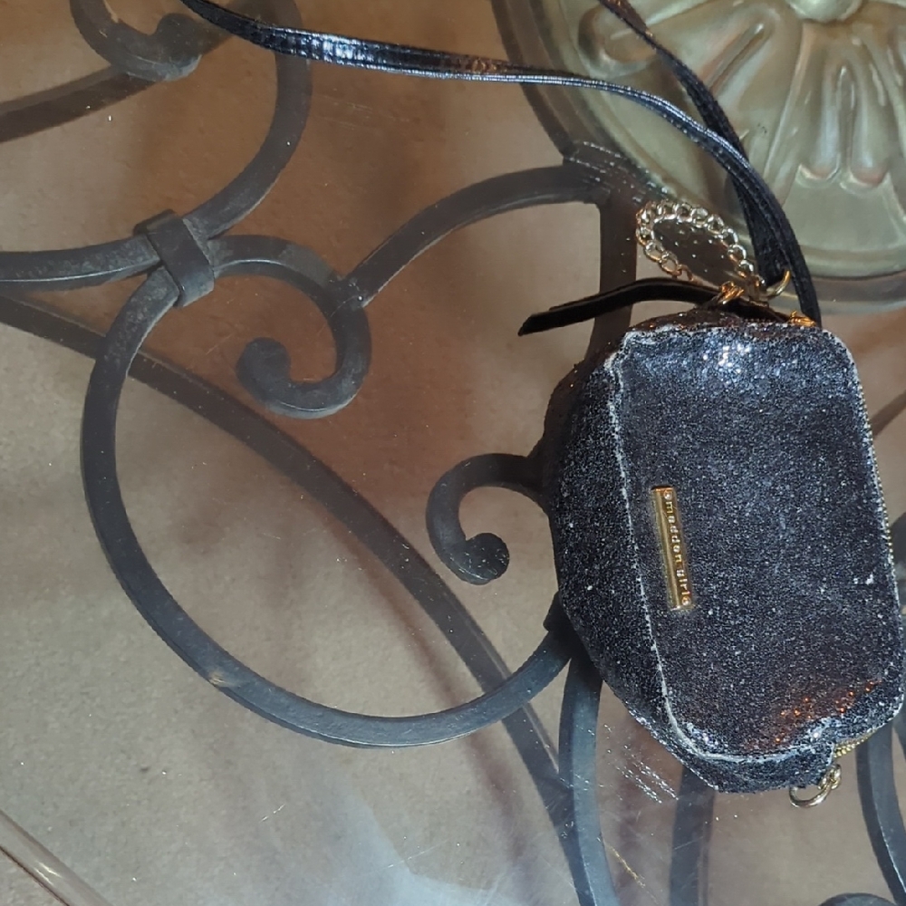 Madden Girl Black Sparkle Mini Bag